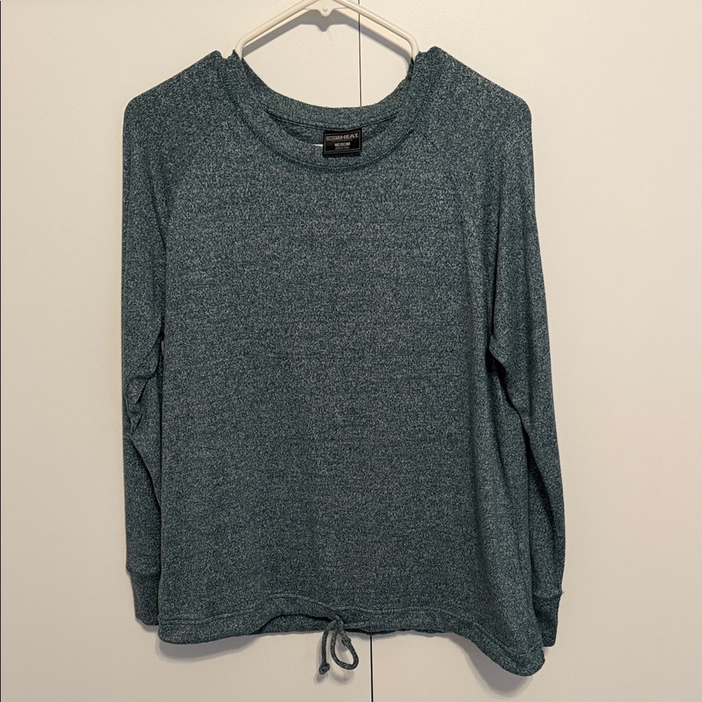 32 Degrees Heathered Blue Long Sleeve Top